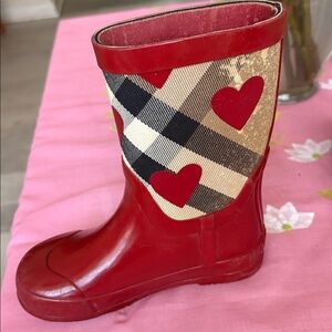 Burberry Toddler Girl's Red Rain Boot